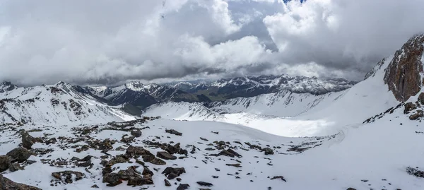 Paesaggio Montagne Ghiacciai Durante Giornata Invernale — Foto Stock