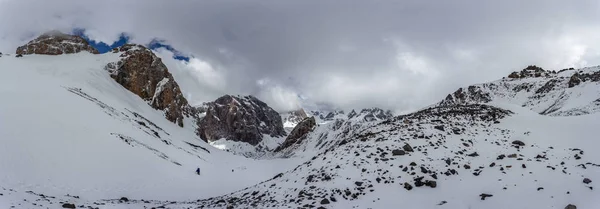 Krajina Hor Ledovců Zimním Dni — Stock fotografie