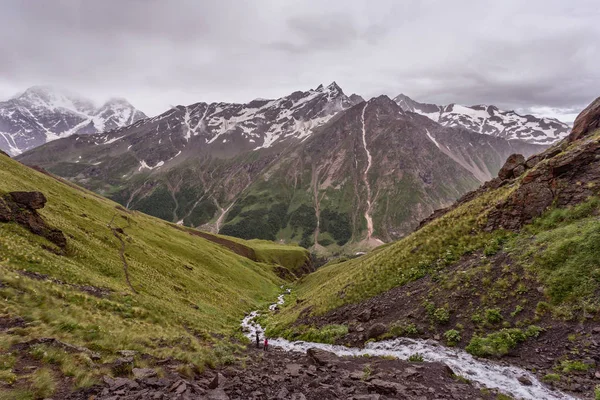 Bergachtige Regio Elbrus Het Hoogste Punt Van Europa Landschap Met — Stockfoto
