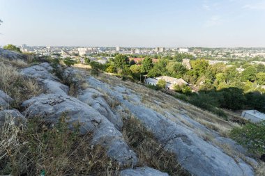 Osh şehri, Kırgızistan, Suleimantash dağından manzara. Asya