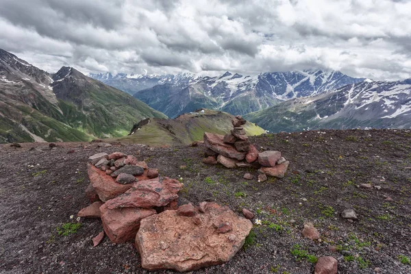 Elbrus Kaukasiska Berg Bergslandskap — Stockfoto