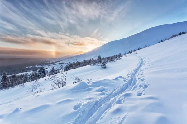 Prachtig Winterlandschap Bergen — Stockfoto