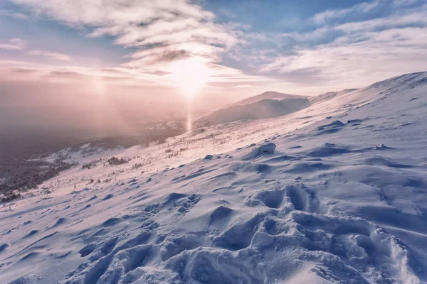 Prachtig Winterlandschap Bergen — Stockfoto