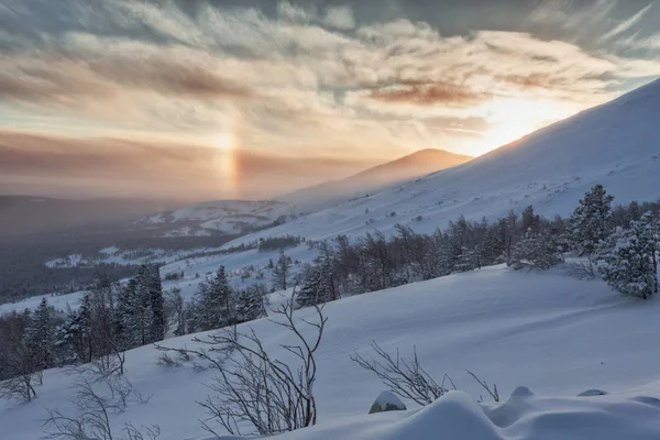 Prachtig Winterlandschap Bergen — Stockfoto