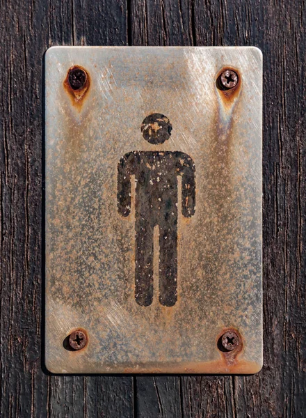 Homem Banheiro sinal Fotografia De Stock
