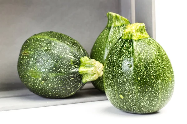 Kerek Zöld Zucchinis — Stock Fotó