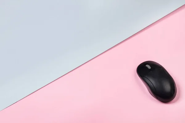 분홍색과 배경에 마우스 — 스톡 사진