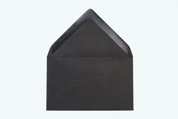 Zwarte Enveloppen Een Close Weergave — Stockfoto