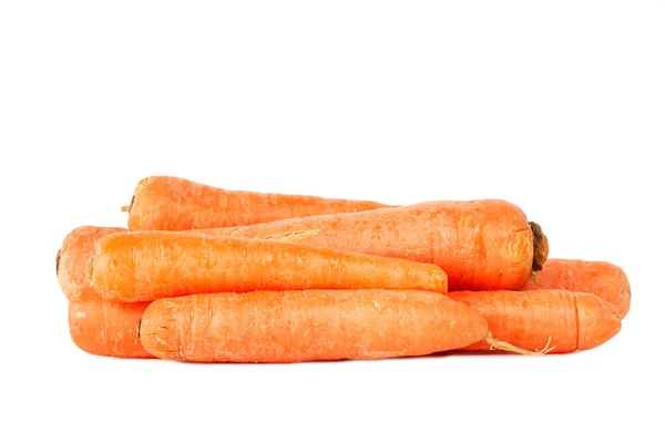 Шість Органічних Морквин Ізольованому Вигляді — стокове фото