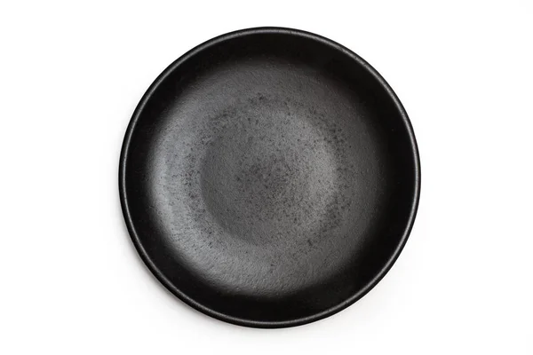 Black Dish White Background — Stock Photo, Image