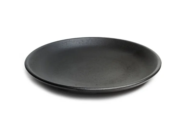 Black Dish White Background — Stock Photo, Image