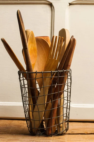 Cucharas Madera Basquet — Foto de Stock