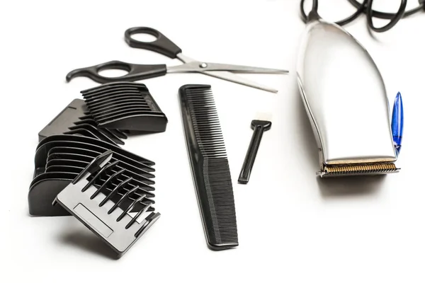 Rasiermesser Und Ergänzungen Zum Haarschnitt — Stockfoto