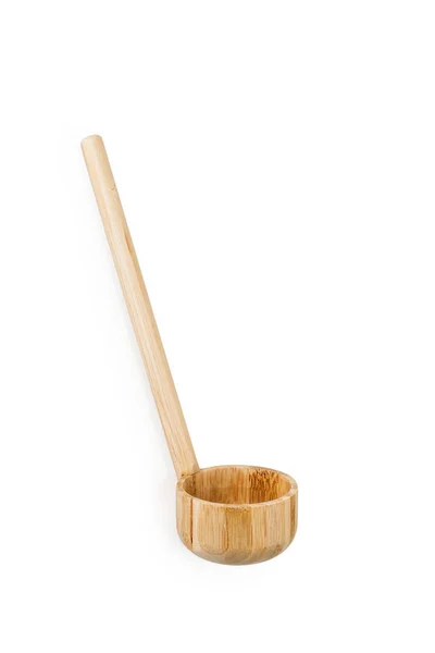 Wooden Ladle White Background — Stock Photo, Image