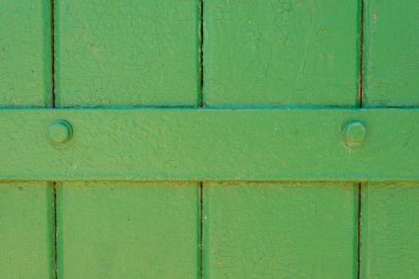 Kırık ahşap demir doku arka plan yeşil boyalı