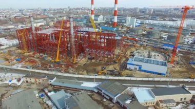 leşleri ile endüstriyel inşaat sahasında demiryolu