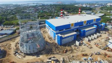 Panorama oluşturma işlemi çeşitli teknolojik ekipman soğutma için hyperboloid Kulesi