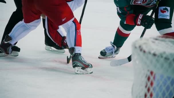 Kazan Tatarstán Rusia Junio 2018 Los Jugadores Hockey Cámara Lenta — Vídeo de stock