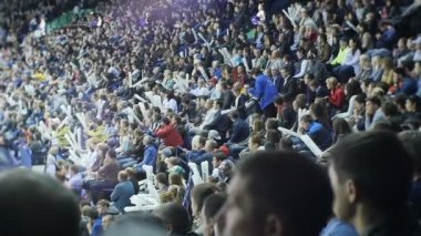 mutlu hokey büyük kalabalık tezahürat tribün sporcu fanlar