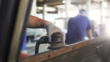 closeup işçisi kamyon durumda özel makine araç ile temizler