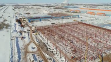 Geleceğin atölyesinin metal leşi karlı bölge hava görüşünde