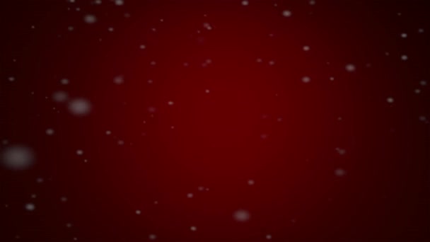 Natale Sfondo Rosso Con Neve — Video Stock