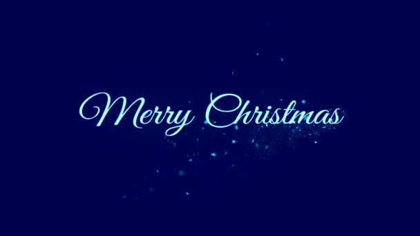 黒と透明の背景に表示される花火テキストの美しいアニメーション メリー クリスマスのテーマ クリスマス パッケージ — ストック動画