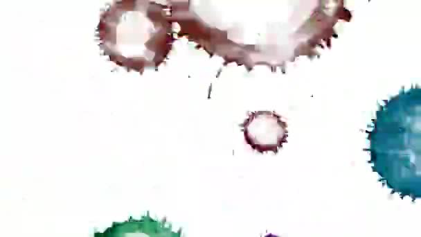 Splatter Pintura Fundo Transparente — Vídeo de Stock