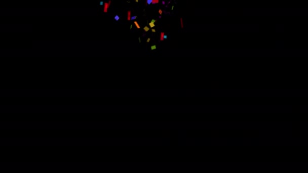 Метелики Confetti Ваших Вечірок Або Святкових Проектів Альфа Канал — стокове відео