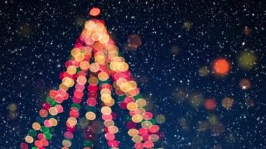 Parlak ve ışıltılı Chistmas ağaç 