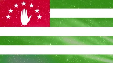 Abhkazia bayrağı. Vatandaşları bayraklarını dünya ülke dönüm