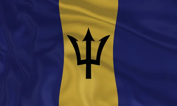 Şaşırtıcı Barbados Bayrağı Illustration Vatandaşları Bayraklarını Dünya Ülke Dönüm — Stok fotoğraf