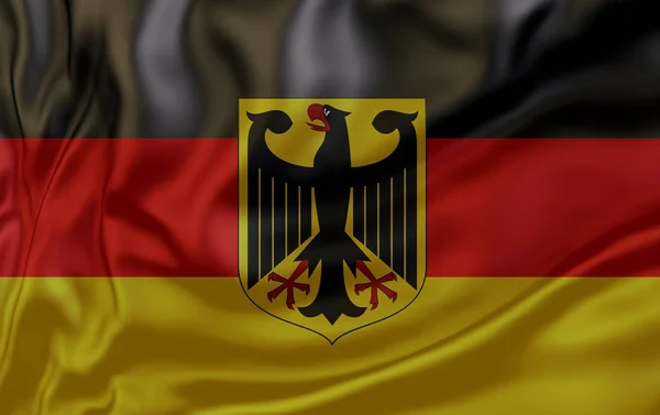 Vlajka Německa Státní Vlajky Otáčení Země Světa — Stock fotografie