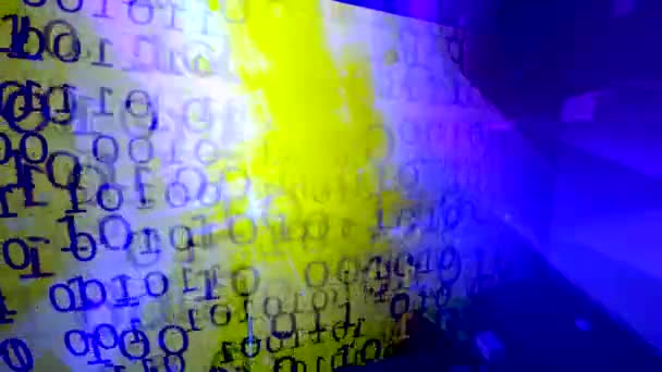 Experiencia Tecnológica Código Binario Big Data Abstracto Transmisión Datos — Vídeo de stock