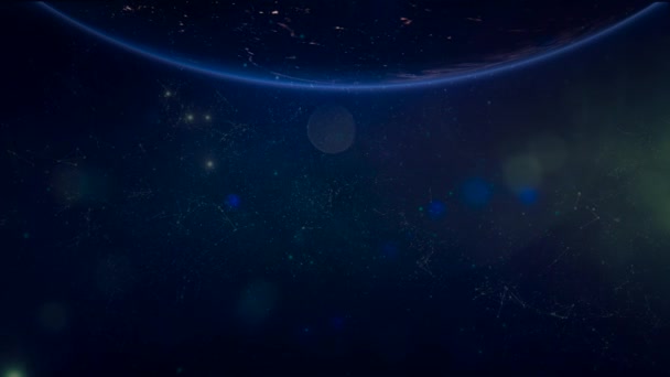 Fly Μέσω Του Γαλαξία Χώρος Φόντο Χώρο Νεφέλωμα — Αρχείο Βίντεο