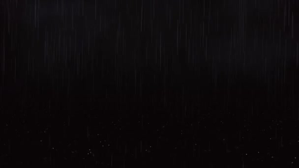 Pluie Réaliste Gouttelettes Eau Sur Fond Transparent Animation — Video