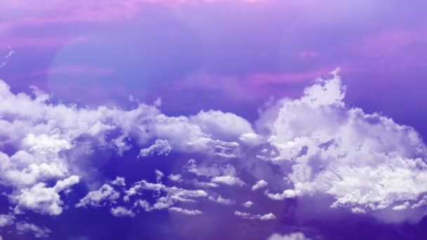 Drone Flight Clouds Sunset Flight Clouds — Stock Video