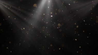 Renkli Shining dairesel. Karanlık bir arka plan üzerinde sinematik fişekleri ışık spot aydınlatma parlama animasyon soyut parçacık 