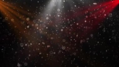 Renkli Shining dairesel. Karanlık bir arka plan üzerinde sinematik fişekleri ışık spot aydınlatma parlama animasyon soyut parçacık 