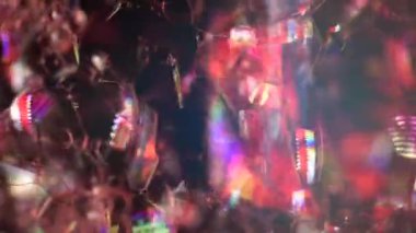 Parlak renkli bokeh ışıkları. Köpük sıçrama 