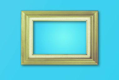 Metin için alanı olan tahta yatay fotoğraf çerçevesi