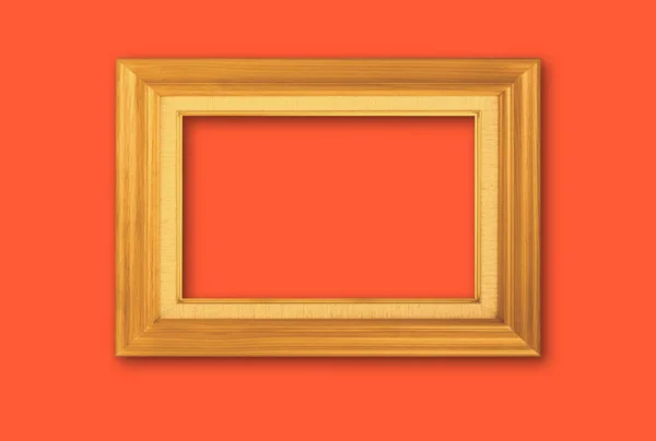 Wooden  horizontal photo frame with space for ���������� — Stock Photo, Image