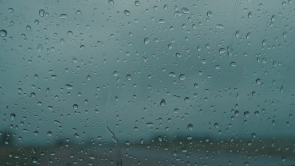 Gotas Lluvia Ventana Del Coche — Vídeo de stock