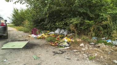 Şoför yol kenarına çöp atar..