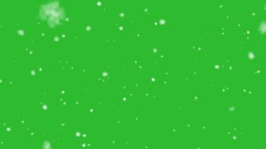 Yüksek kaliteli hareket animasyonu yeşil ekrana düşen karı yeniden canlandırıyor. Krom anahtar. Kar görüntüleri