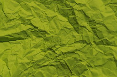  Arkaplan olarak kullanışlı yeşil buruşmuş kağıt yaprağı