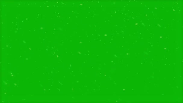 Hochwertige Bewegungsanimation Die Schnee Auf Dem Grünen Bildschirm Darstellt Chroma — Stockvideo