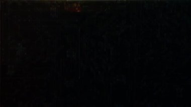 Dijital piksel ses efekti. Monitörde kötü sinyal var. Soyut Dijital Canlandırma