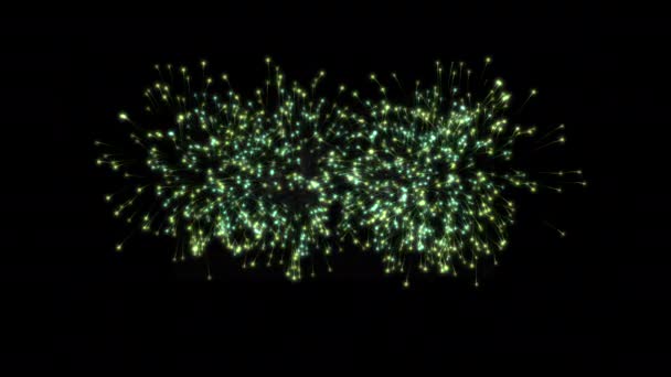Fogos Artifício Férias Com Faíscas Fumaça Colorida Nebulosa Brilhante Céu — Vídeo de Stock