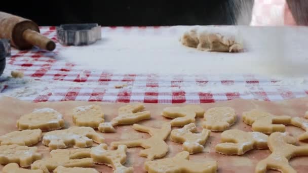 Der Prozess Der Herstellung Eines Cookies Hausküche — Stockvideo